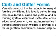 CURB Gutter Forms CURB Gutter Forms